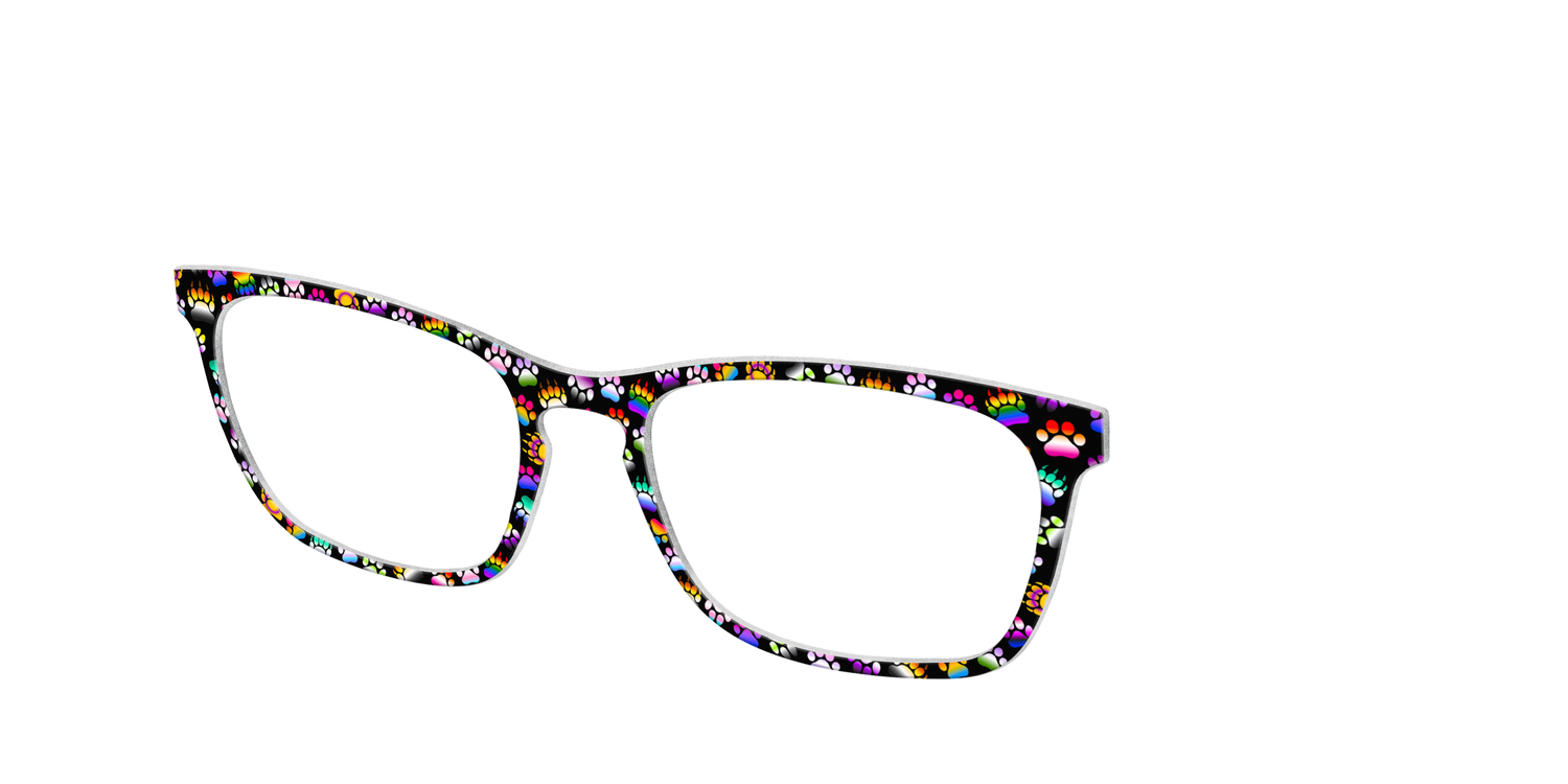 The Pride Paw Prints - Angle Top Image - Pair Eyewear