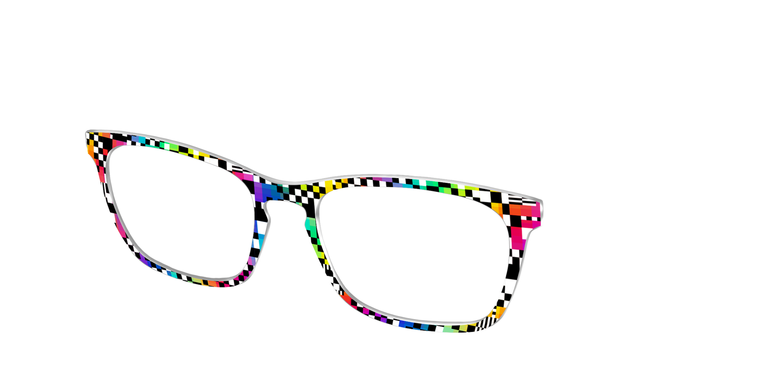 The Prismatic Check - Angle Top Image - Pair Eyewear