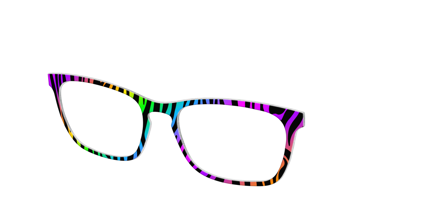 The Prismatic Zebra - Angle Top Image - Pair Eyewear