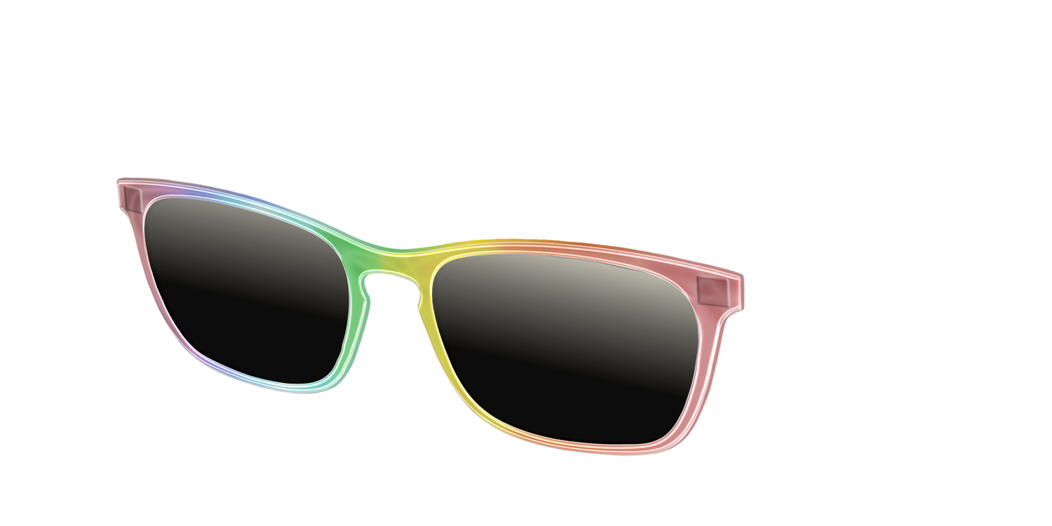 The Polarized Rainbow Gradient Sun Top - Angle Top Image - Pair Eyewear