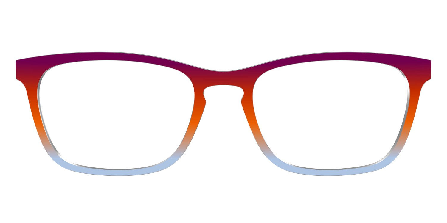 The Raspberry to Periwinkle Gradient - Front Top Image - Pair Eyewear
