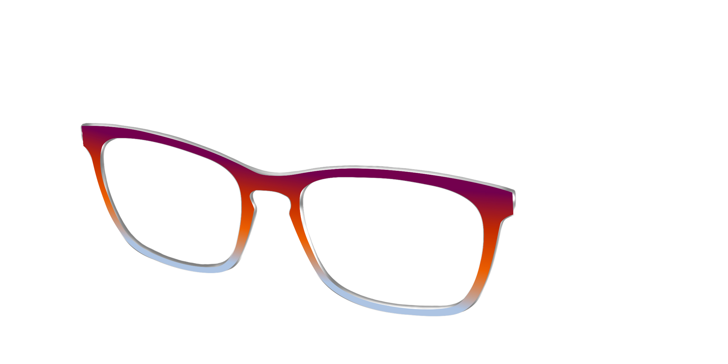 The Raspberry to Periwinkle Gradient - Angle Top Image - Pair Eyewear
