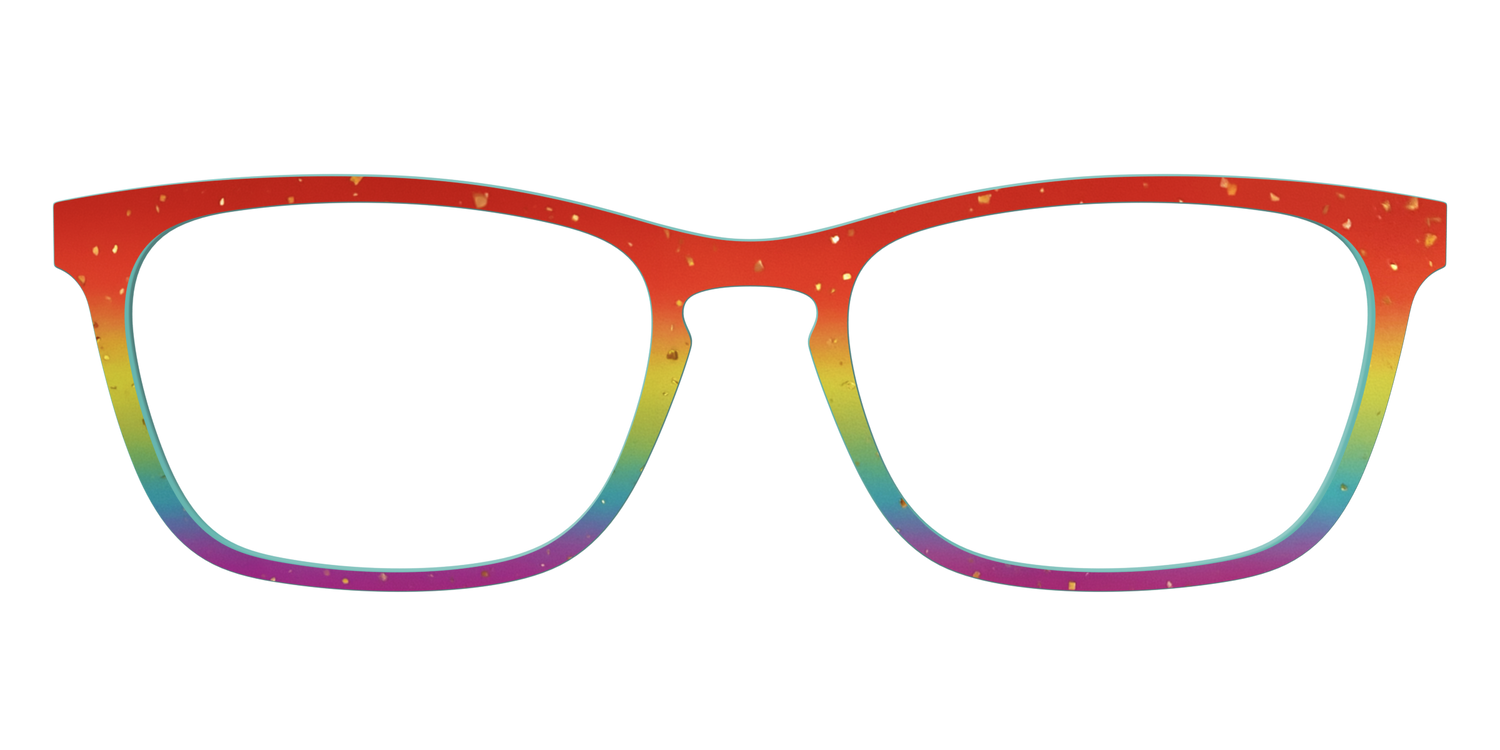 The Spectrum Gradient with Gold Flakes - Front Top Image - Pair Eyewear