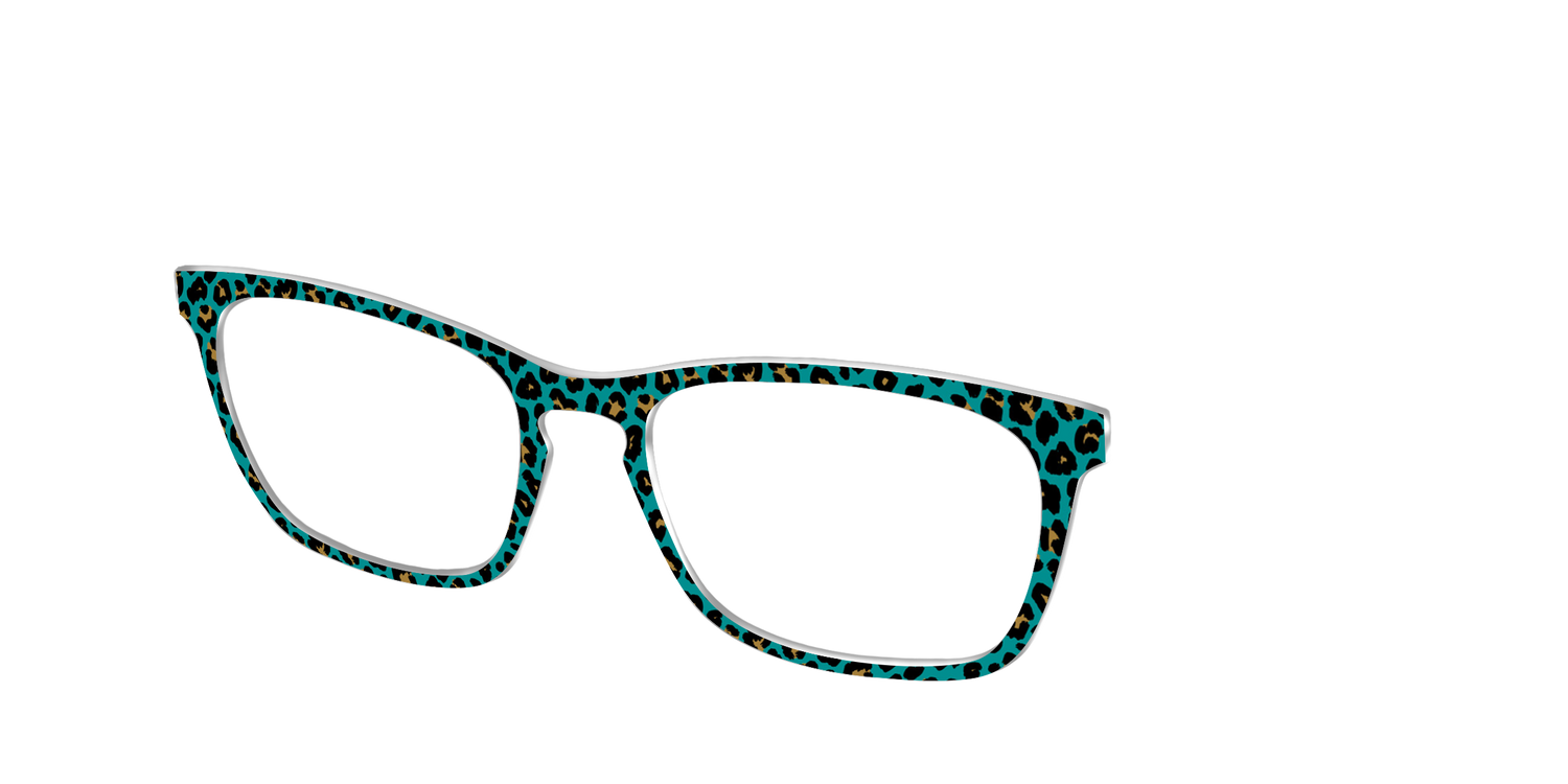 The Teal Leopard - Angle Top Image - Pair Eyewear