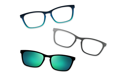 Teal Pearlized Metal - Set - Pair Eyewear