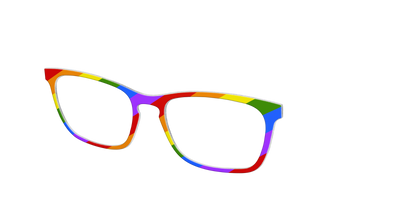 The Traditional Pride Flag - Angle Top Thumbnail - Pair Eyewear