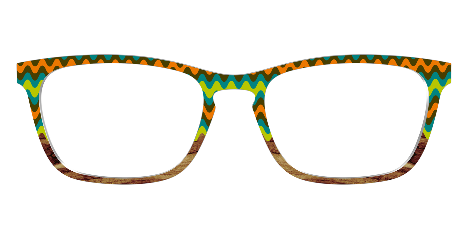 The Woodgrain Waves - Front Top Image - Pair Eyewear