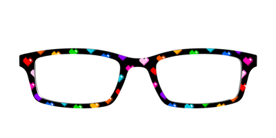 The 8-Bit Rainbow Hearts - Front Top Thumbnail - Pair Eyewear
