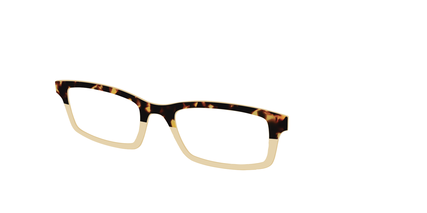 The Amber Tortoise Crystal Split - Angle Top Image - Pair Eyewear
