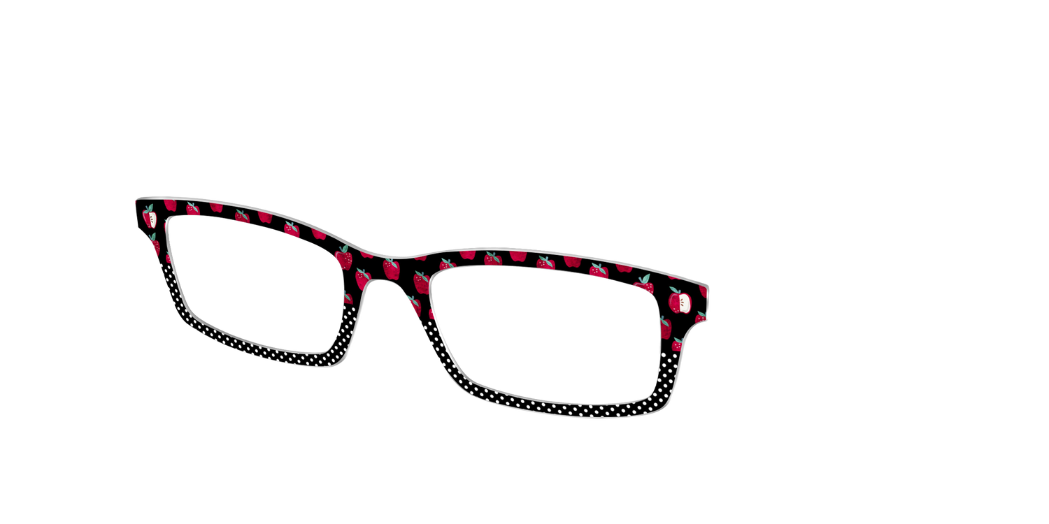 The Apple Polka Dot Split - Angle Top Image - Pair Eyewear