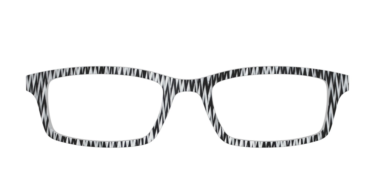 The B&W Chevron - Front Top Image - Pair Eyewear