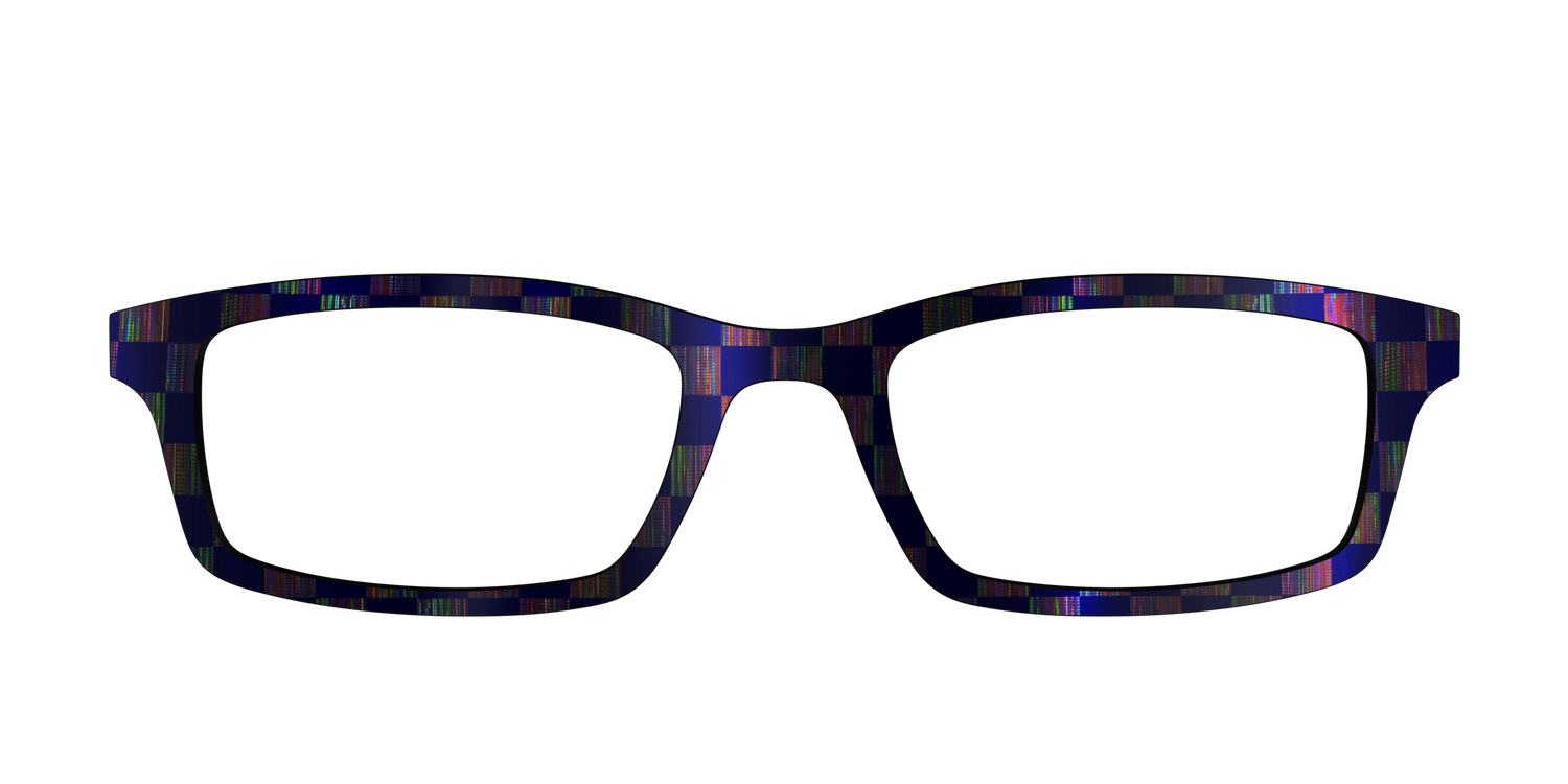 The Black Holographic Check - Front Top Image - Pair Eyewear