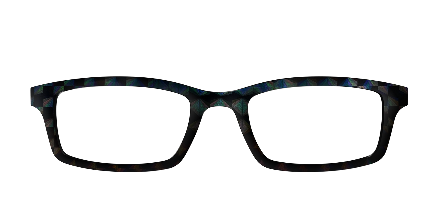 The Black Holographic Twister - Front Top Image - Pair Eyewear