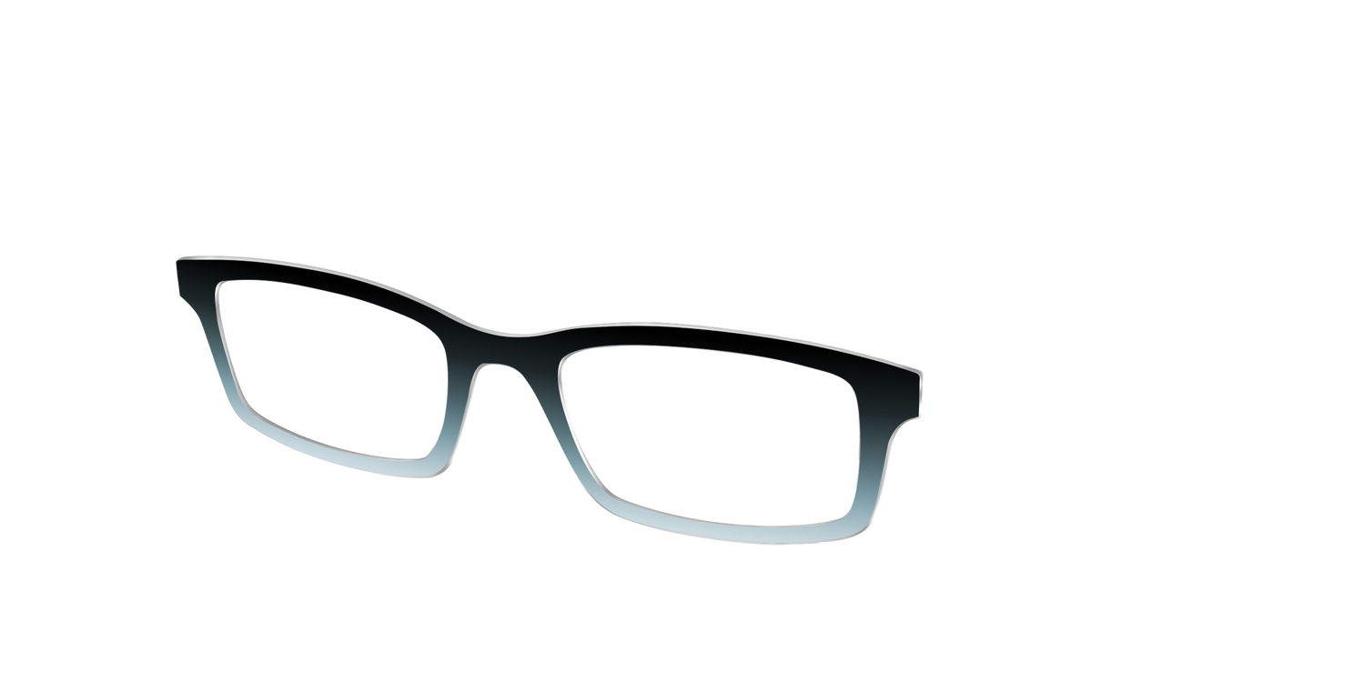 The Black to Blue Smoke Gradient - Angle Top Image - Pair Eyewear