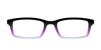 The Black to Pale Periwinkle Gradient - Front Top Thumbnail - Pair Eyewear