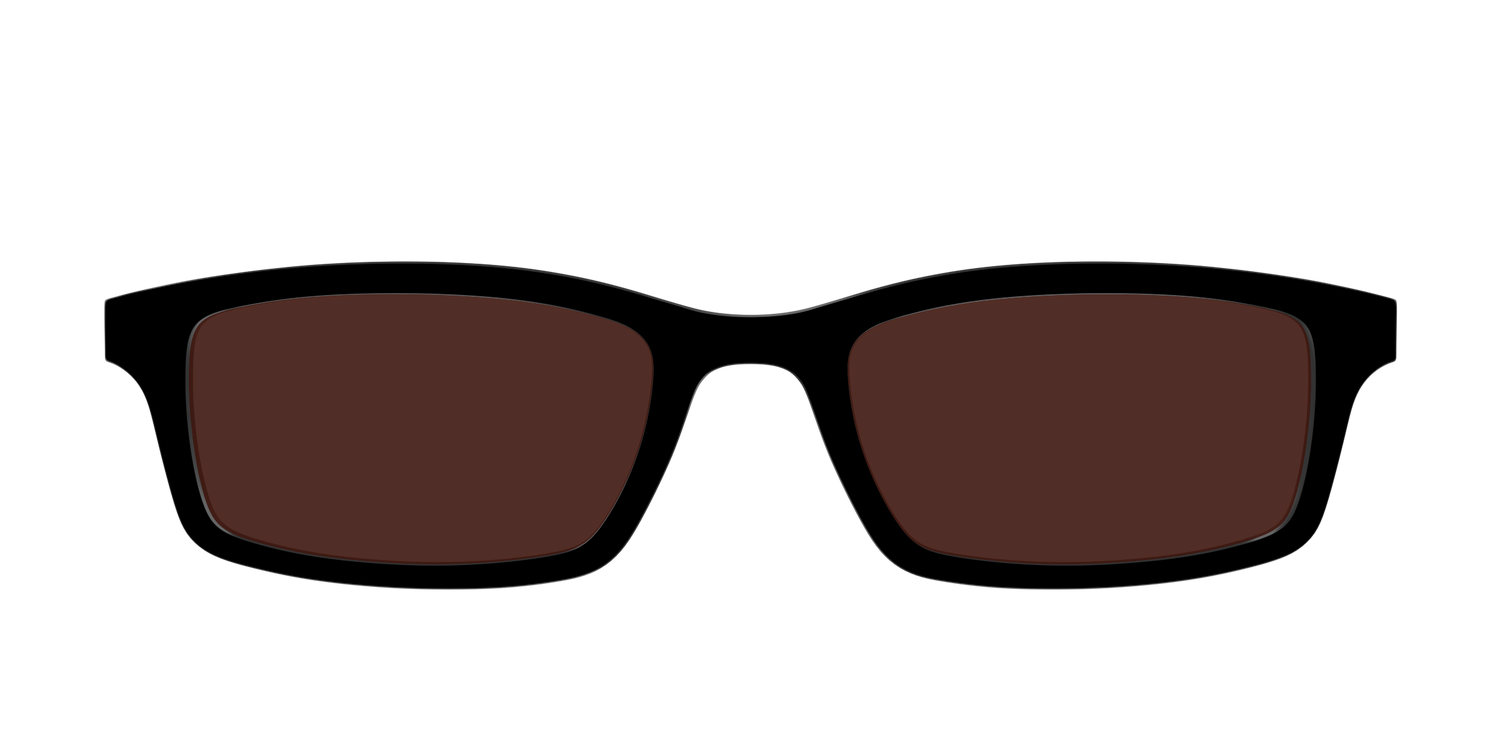 The Black with Brown Golf Lens - Front Top Image - Pair Eyewear