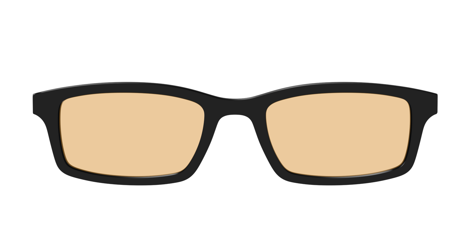 The Black With Umber Brown Lens - Front Top Image - Pair Eyewear