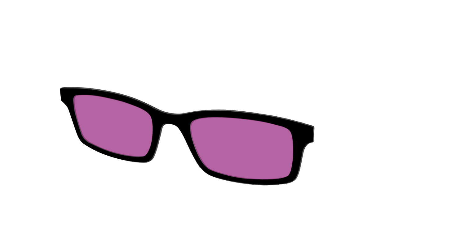 The Black with Violet Golf Lens - Angle Top Image - Pair Eyewear