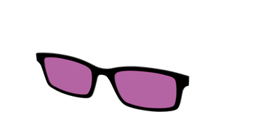 The Black with Violet Golf Lens - Angle Top Thumbnail - Pair Eyewear