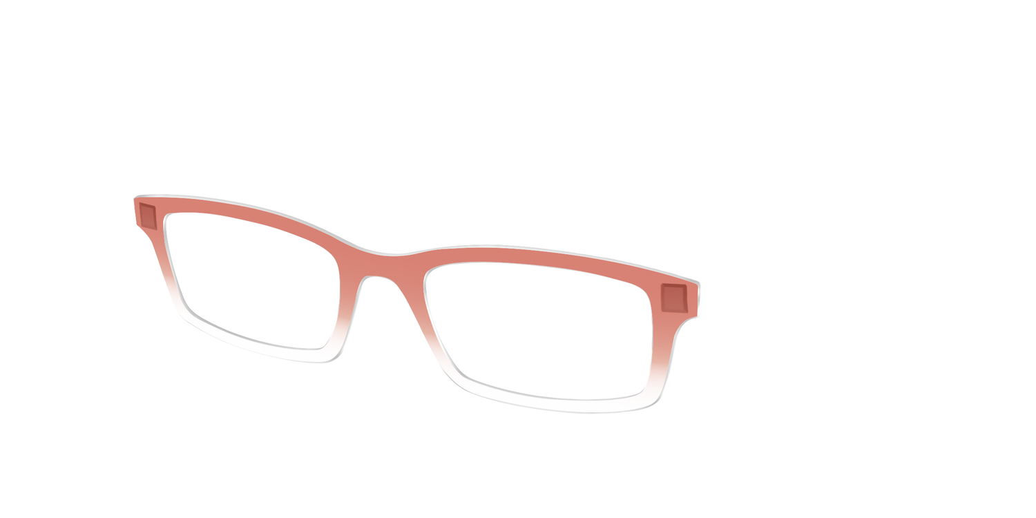 The Burnt Orange Gradient Crystal - Angle Top Image - Pair Eyewear