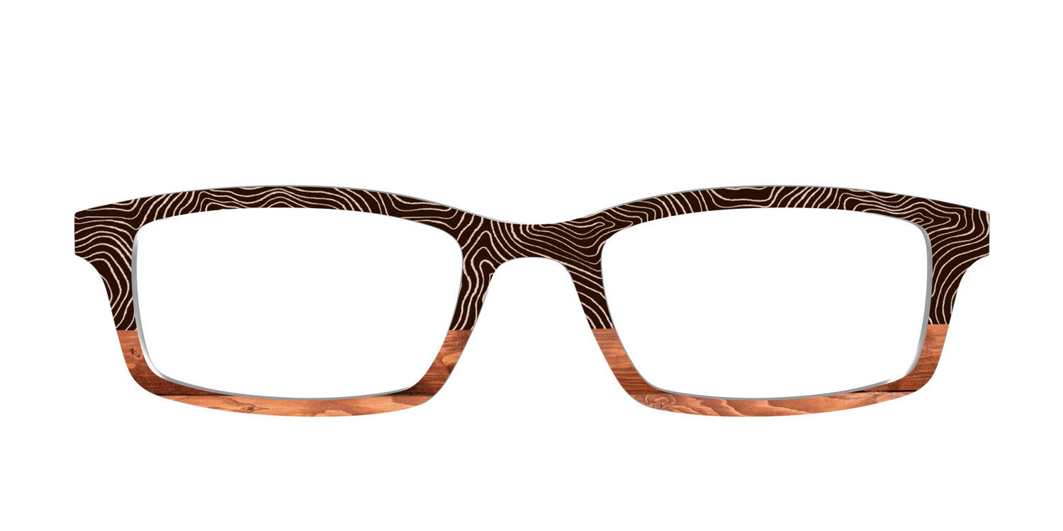 The Cabin Woodgrain Split - Front Top Image - Pair Eyewear