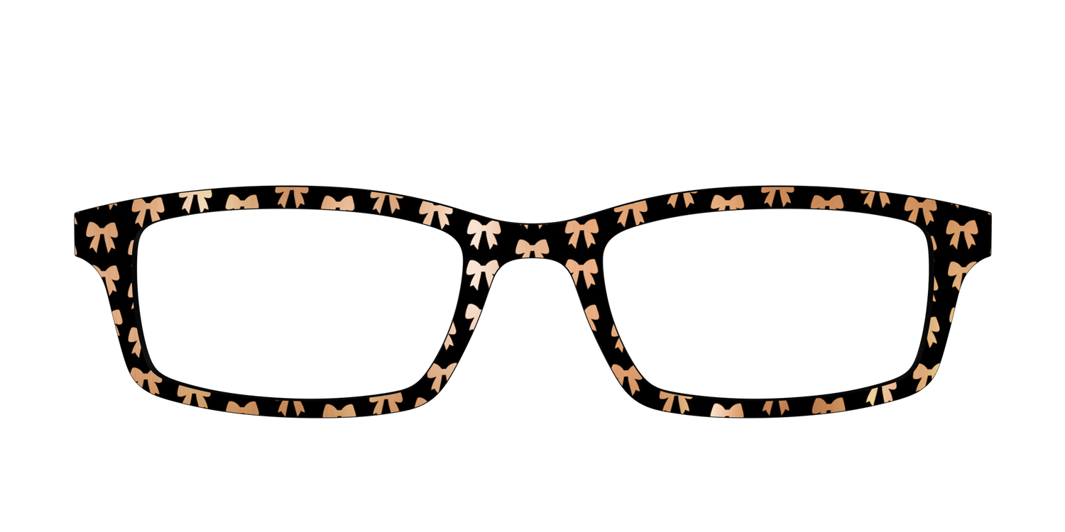 The Champagne Foil Bows - Front Top Image - Pair Eyewear