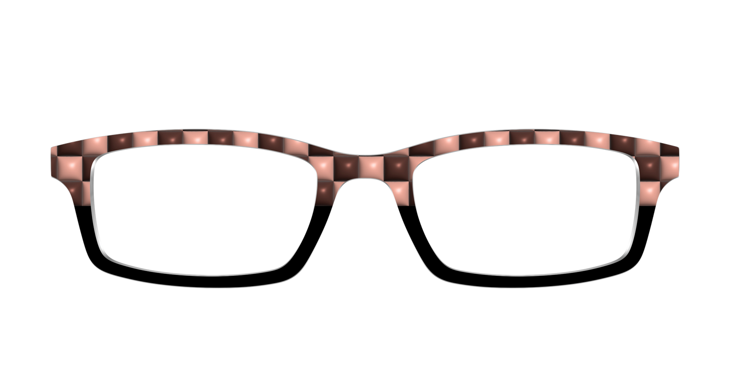 The Chocolate Check Split - Front Top Image - Pair Eyewear