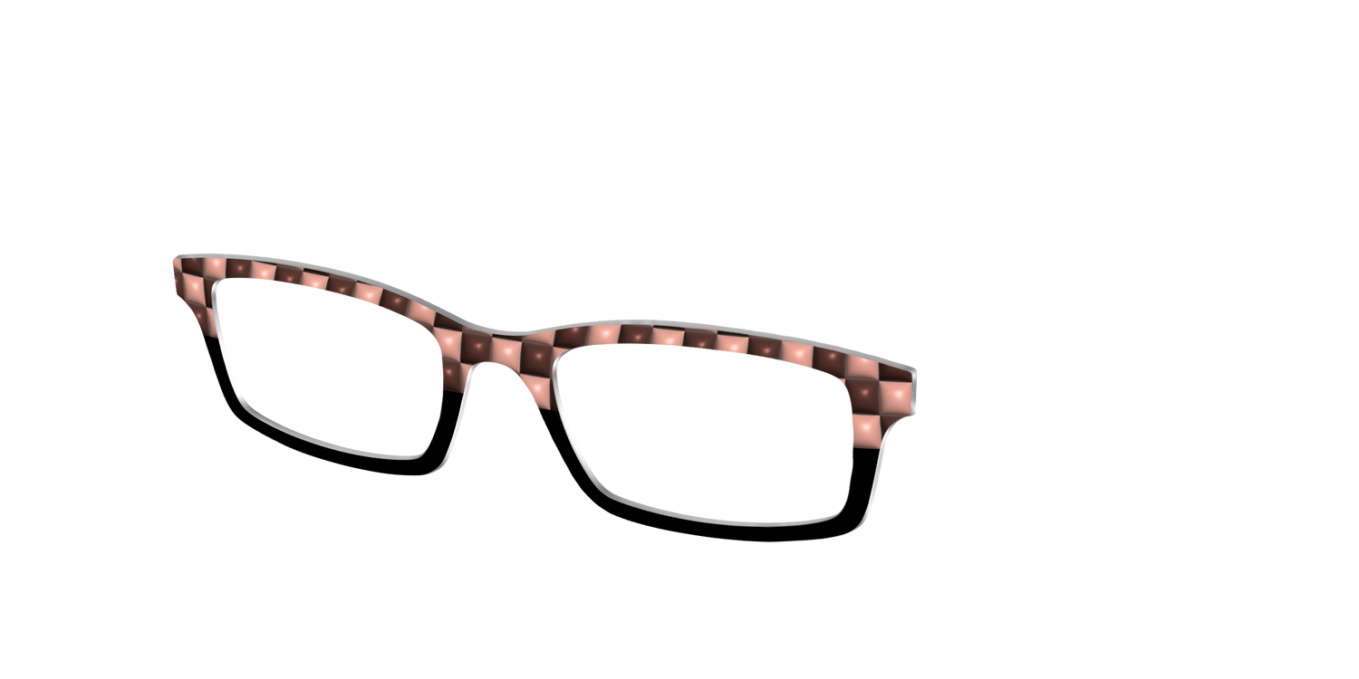 The Chocolate Check Split - Angle Top Image - Pair Eyewear