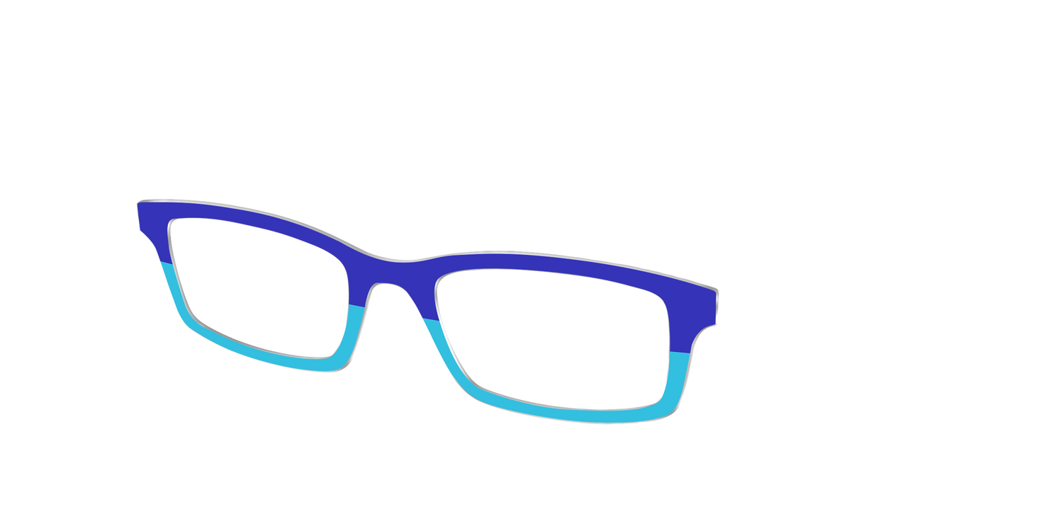 The Cobalt & Capri Split - Angle Top Image - Pair Eyewear