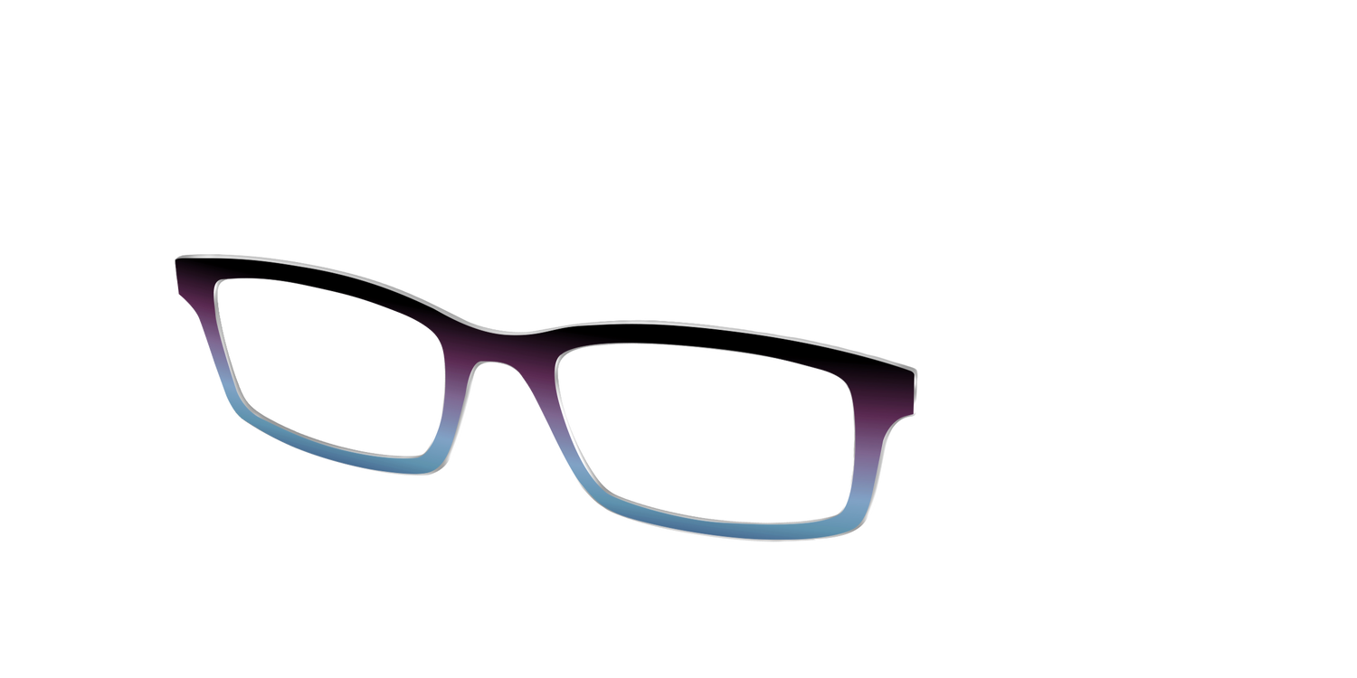 The Dark Magenta to Cerulean Gradient - Angle Top Image - Pair Eyewear
