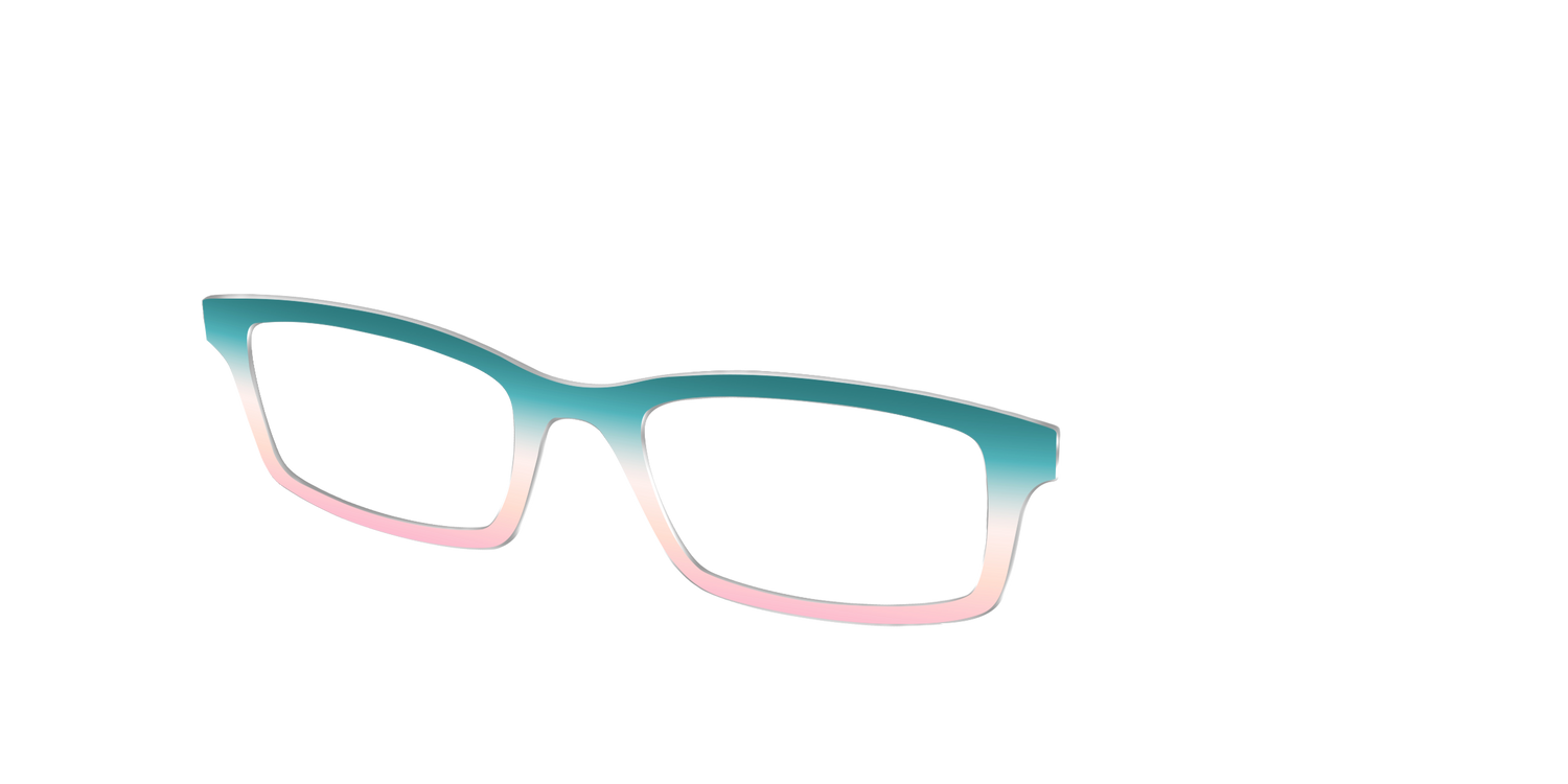 The Deep Sea to Pink Sand Gradient - Angle Top Image - Pair Eyewear