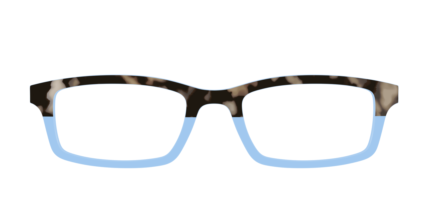The Denim Tortoise Crystal Split - Front Top Image - Pair Eyewear