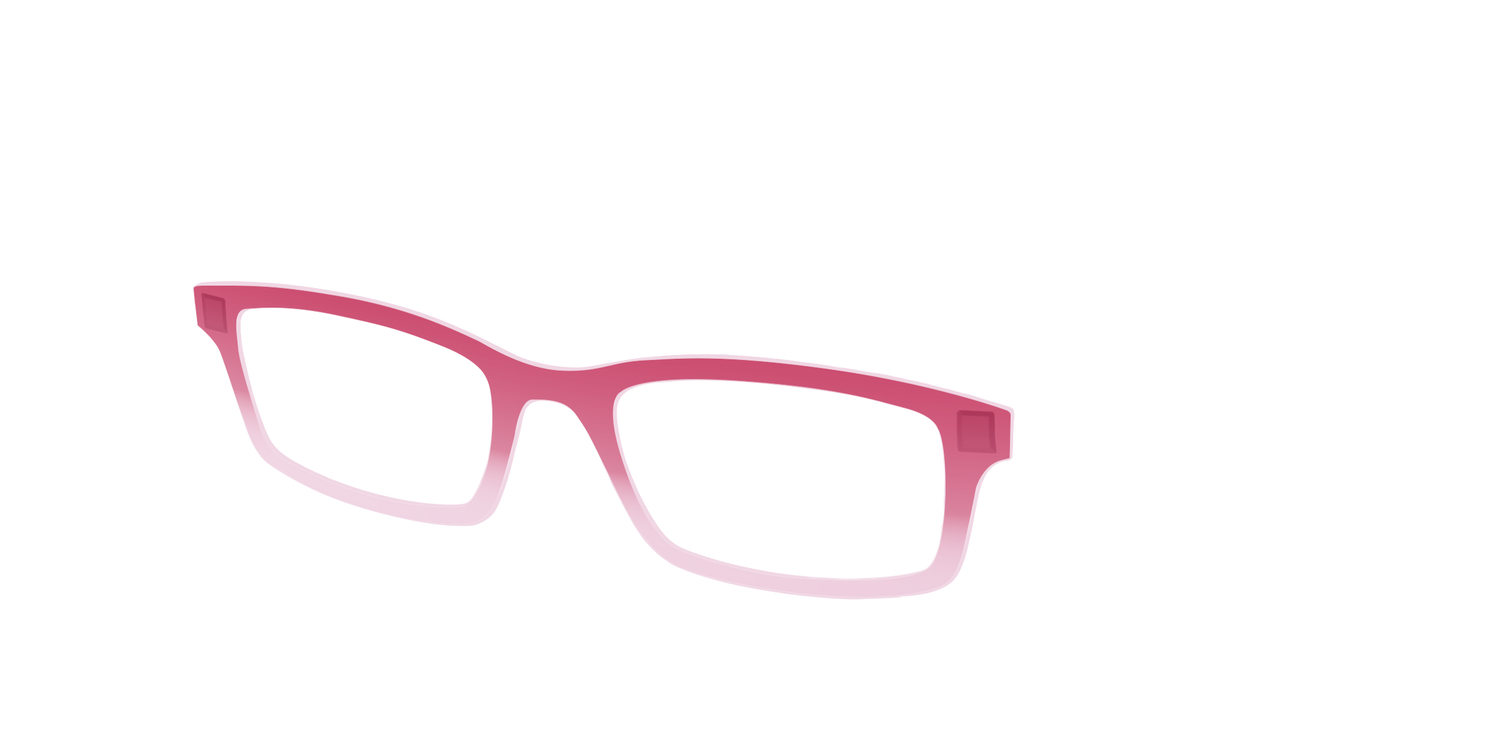 The Flamingo to Blush Gradient Crystal - Angle Top Image - Pair Eyewear