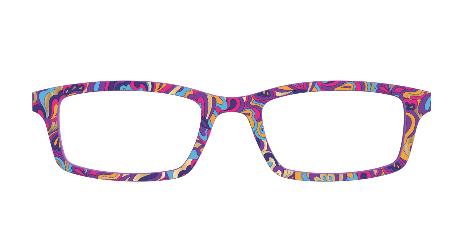 The Flower Power Paisley with Gold Foil - Front Top Image - Pair Eyewear