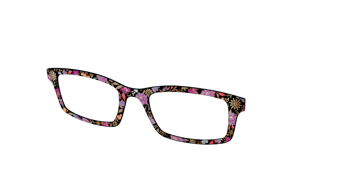 The Frosted Blossom Garden with Foil - Angle Top Image - Pair Eyewear