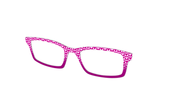 The Fuchsia Heart Check - Angle Top Thumbnail - Pair Eyewear
