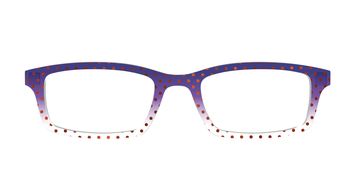 The Galactic Plum Gradient Crystal Polka Dots - Front Top Image - Pair Eyewear