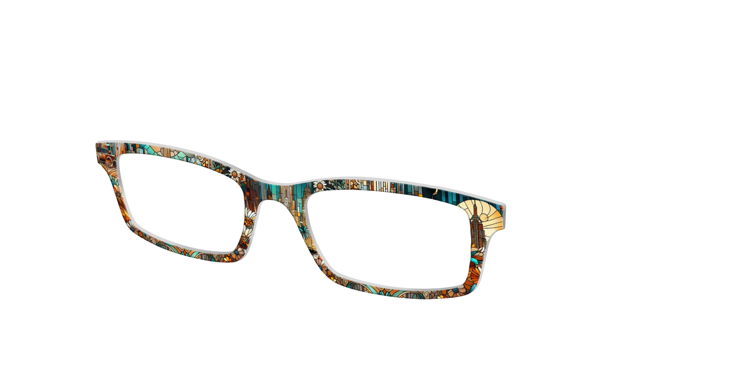 The Gatsby Stained Glass - Angle Top Image - Pair Eyewear