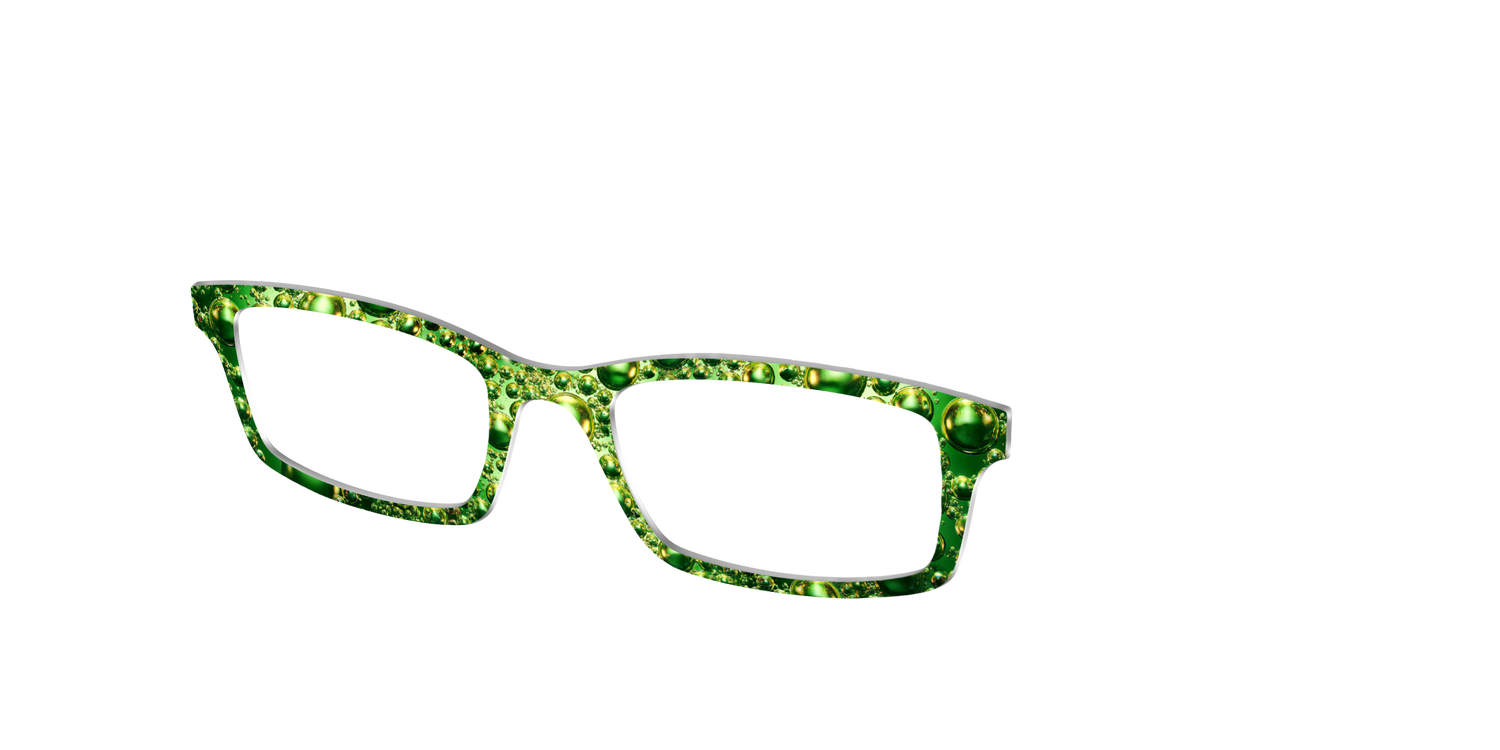 The Green Bev Bubbles - Angle Top Image - Pair Eyewear