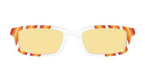 The Groovy Stripes with Citrine Yellow Lens - Pair Eyewear