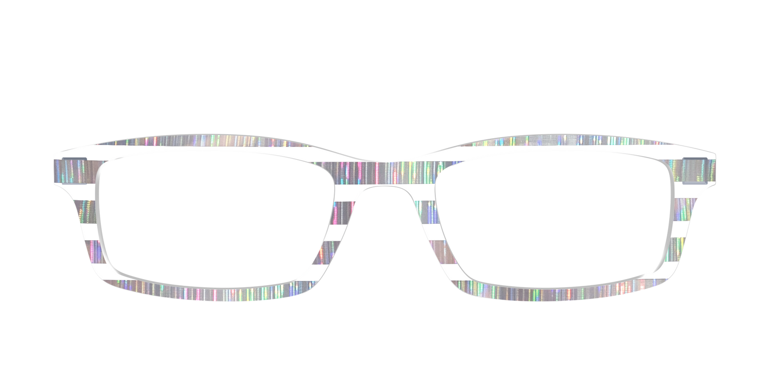 The Holographic Stripes Crystal - Front Top Image - Pair Eyewear