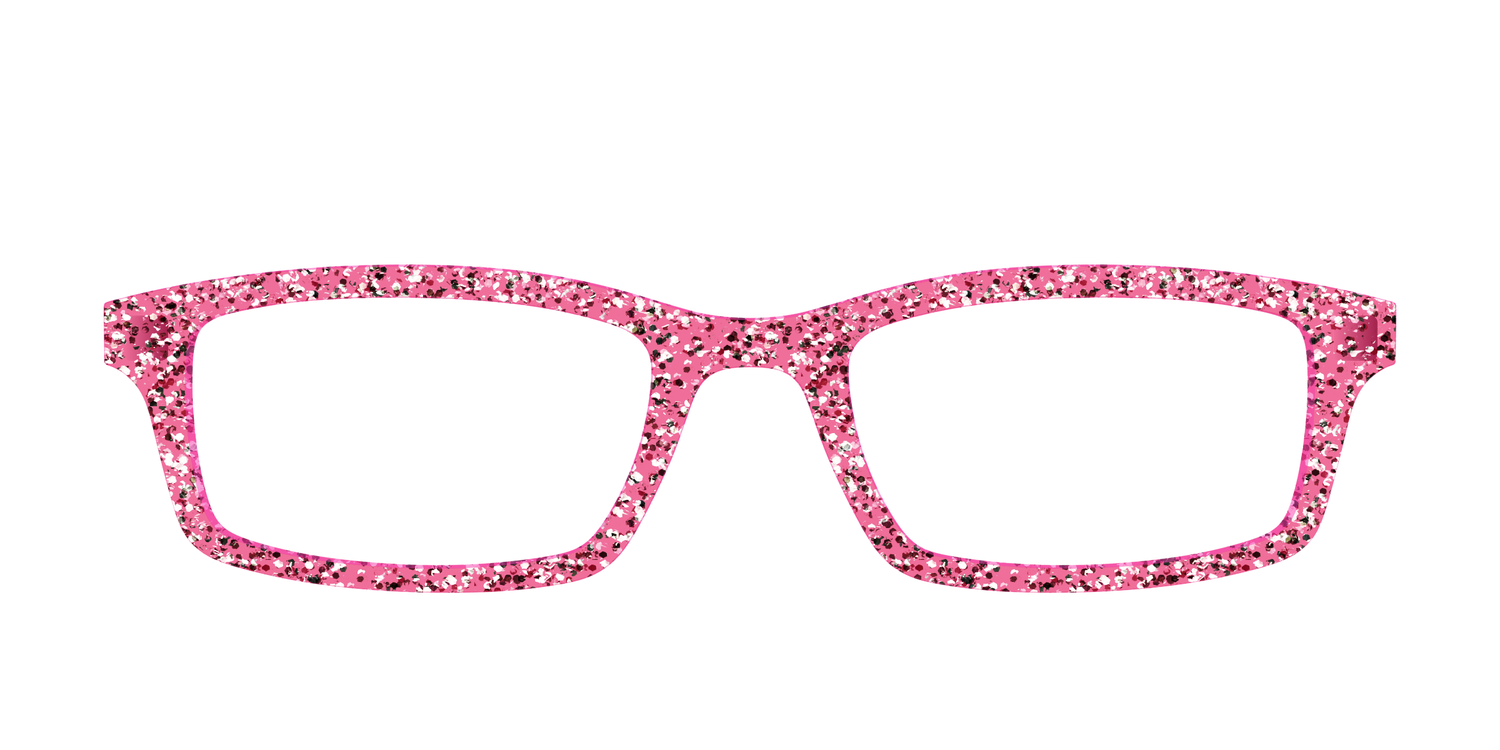The Hot Pink Sparkle - Front Top Image - Pair Eyewear