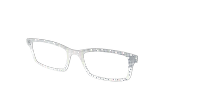 The Iridescent Disco Crystal with Silver Foil - Angle Top Thumbnail - Pair Eyewear