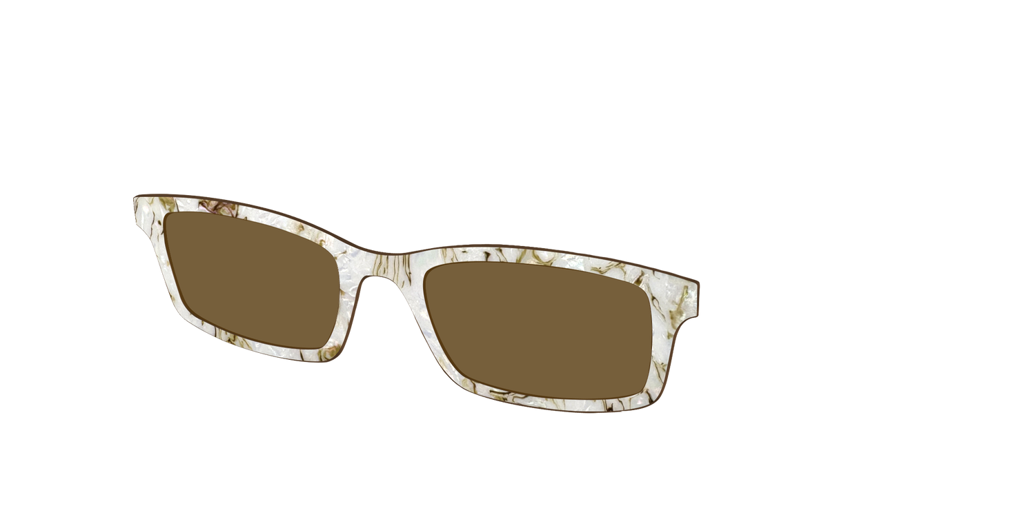 The Polarized Ivory Sand Pearl Shell Sun Top - Angle Top Image - Pair Eyewear