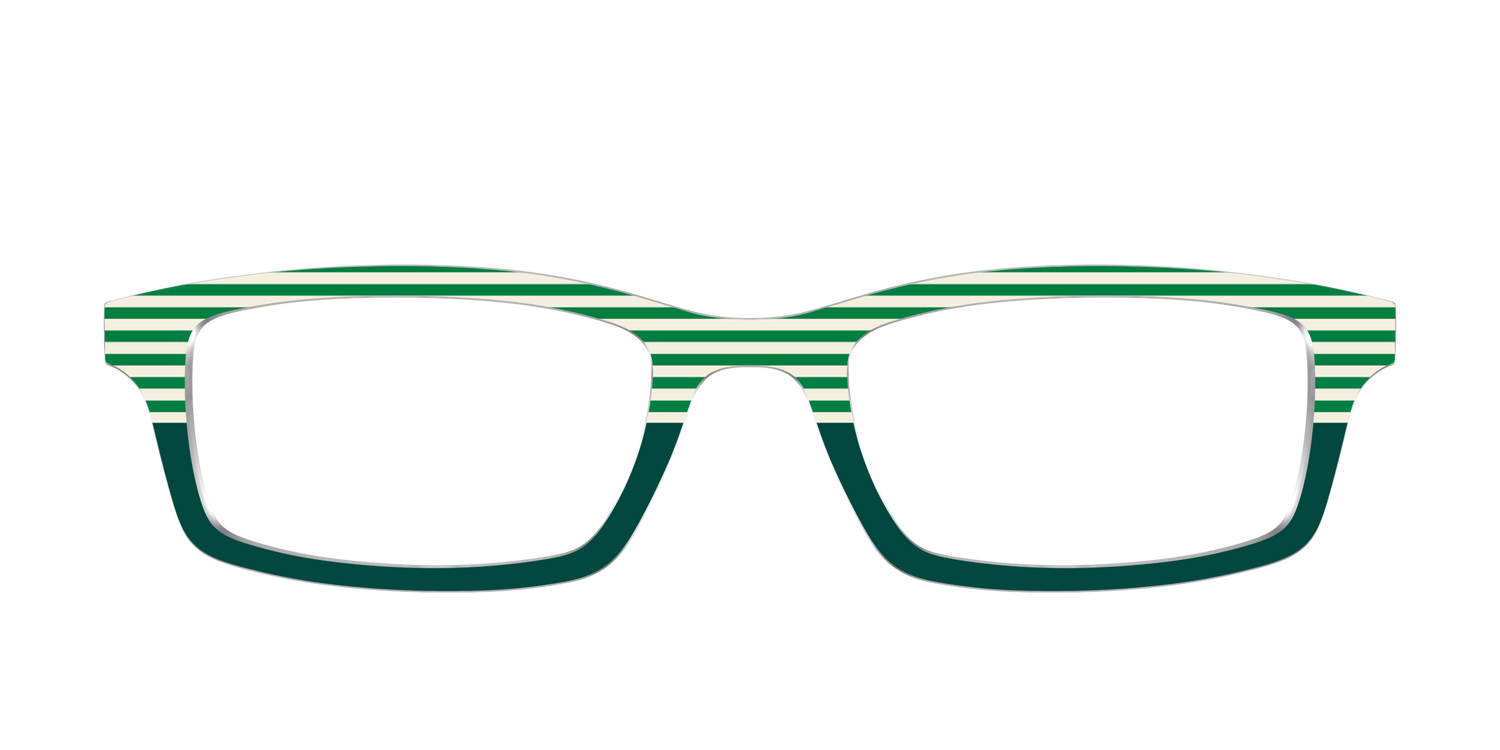 The Leprechaun Stripe Split - Front Top Image - Pair Eyewear