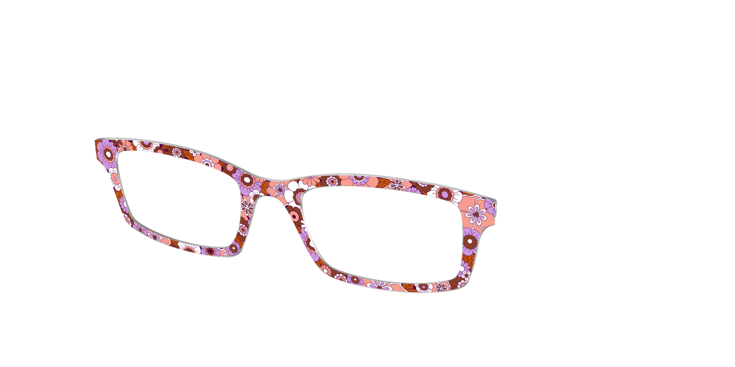 The Lilac Retro Floral - Angle Top Image - Pair Eyewear