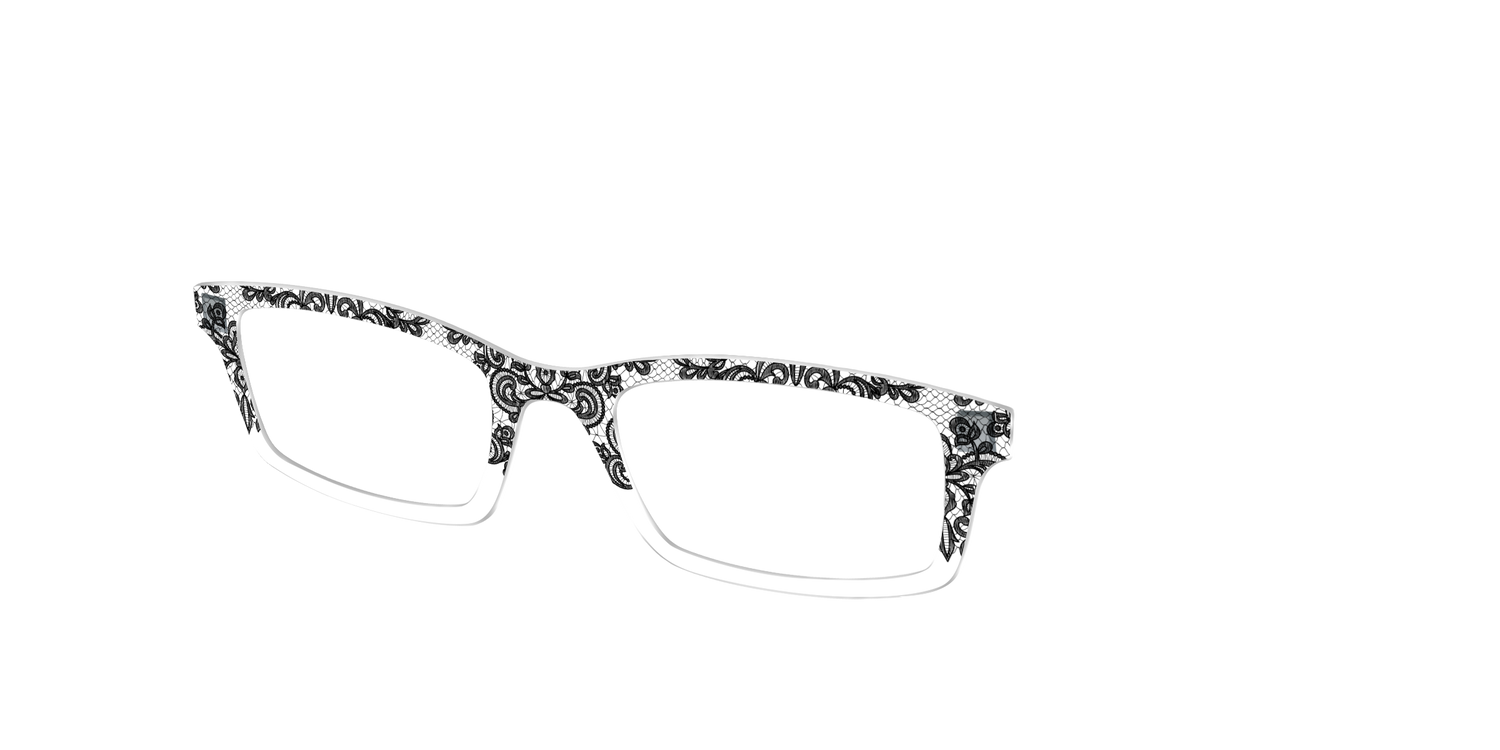 The Luxe Lace Crystal - Angle Top Image - Pair Eyewear