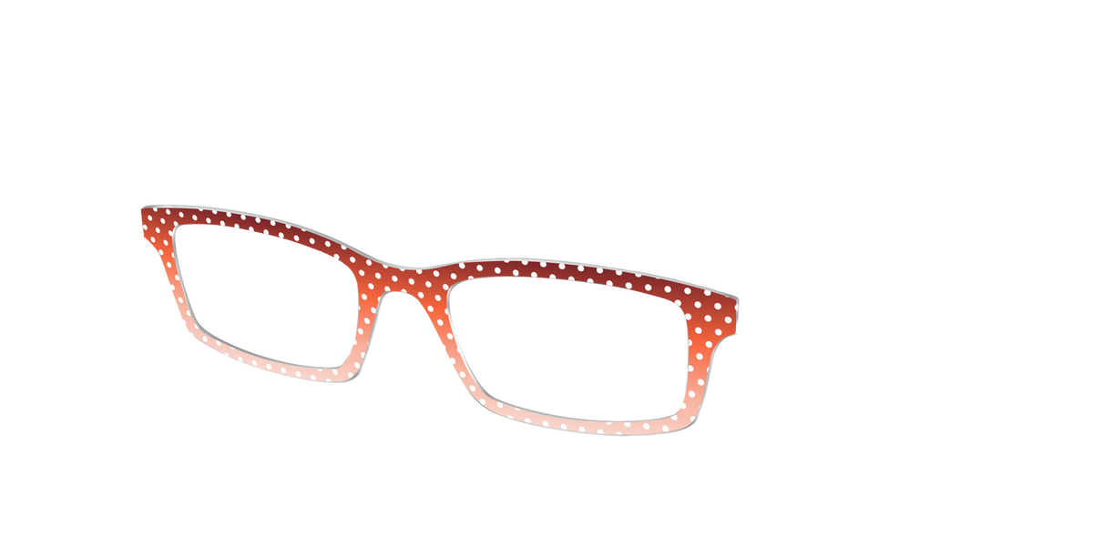 The Maroon to Blush Gradient Polka Dot - Angle Top Image - Pair Eyewear