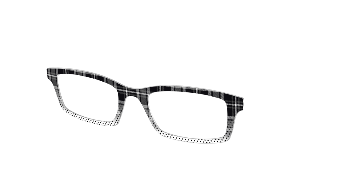The Monochrome Plaid & Polka Dots - Angle Top Image - Pair Eyewear