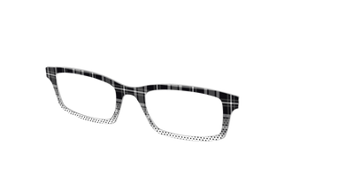 The Monochrome Plaid & Polka Dots - Angle Top Thumbnail - Pair Eyewear